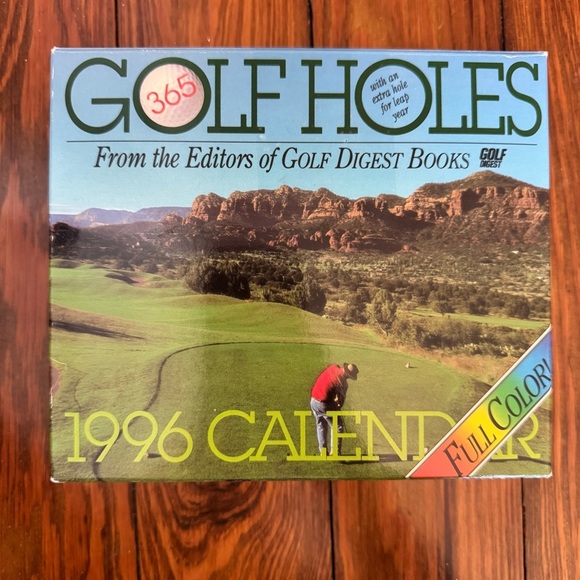 Golf Holes 1996 Calendar Golf Digest 365 Days Page-a-Day Desk Calendar - Picture 1 of 3
